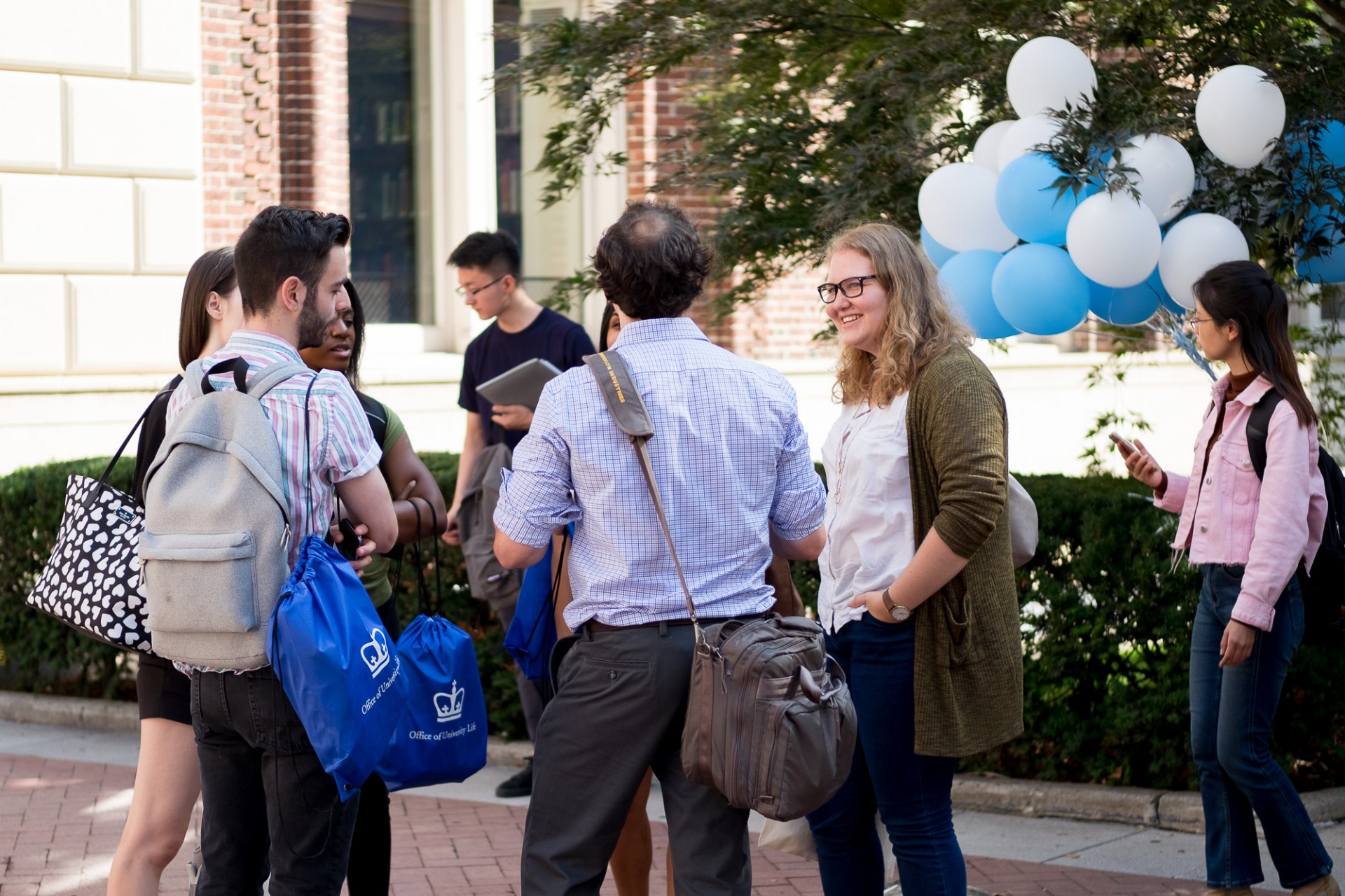 students at orientation