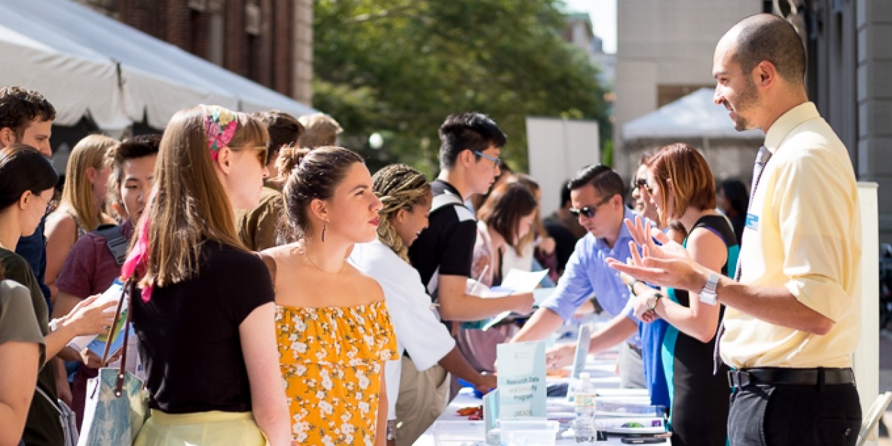 students outside