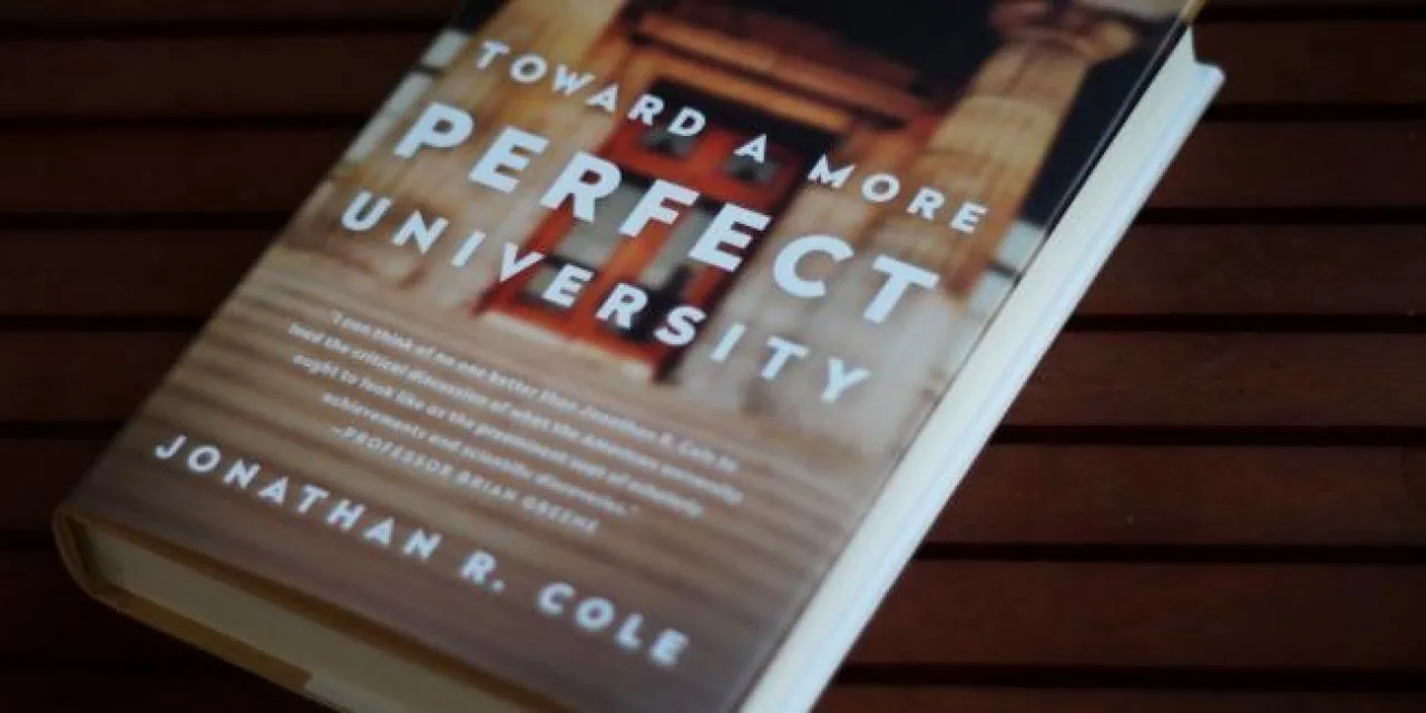 A cropped photo of Toward a More Perfect University.