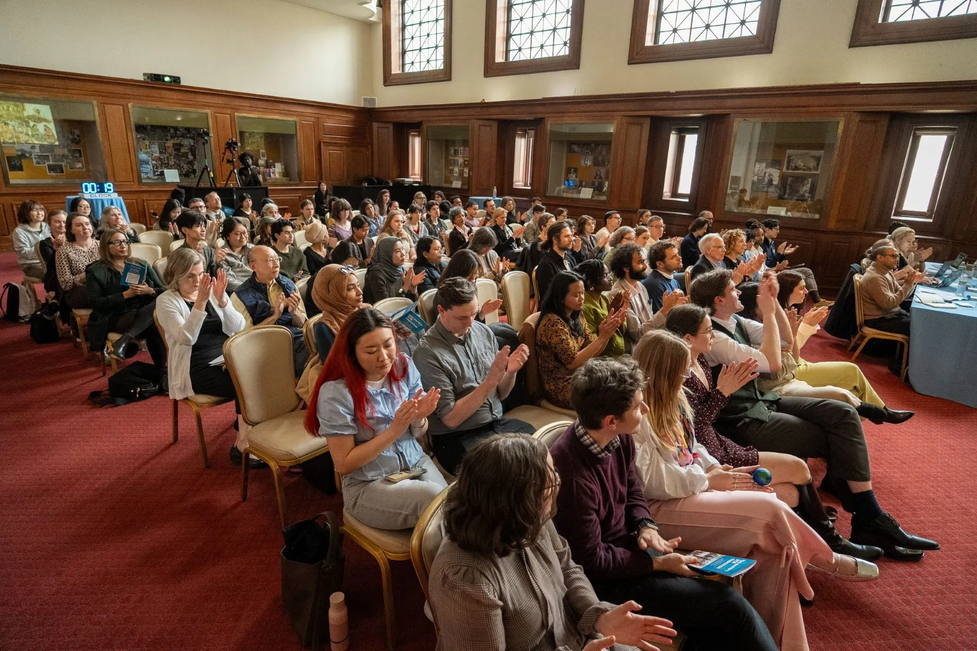 An audience of peers, mentors, and family gathered in the Faculty Room in Low Memorial Library to cheer on the finalists of the competition. 
